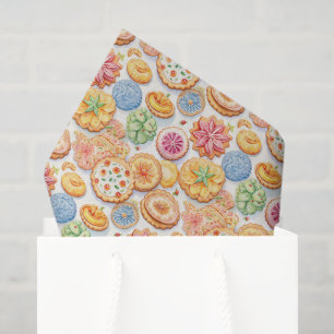 Papier Mousseline Motif carrelé de la soirée biscuit