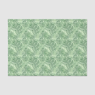 Papier Mousseline motif carrelé mignon en feuille de fougère