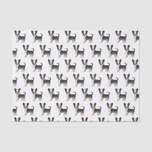 Papier Mousseline Motif Chihuahua Black Tricolor Smooth Coat