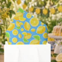 Motif Citron Jaune et Bleu Joyeux