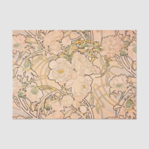Papier Mousseline Motif classique Art nouveau de jardin de pivoines