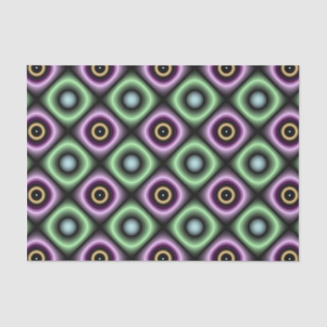 Papier Mousseline Motif coloré (Recto)