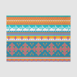 Papier Mousseline Motif coloré d'abrégé sur Boho d'amusement rétro