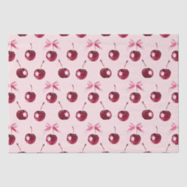 Papier Mousseline Motif Coquette Cherries
