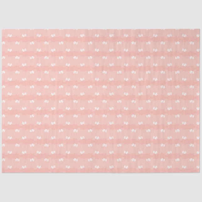 Papier Mousseline Motif Coral rose rayures (Recto)