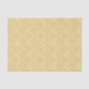 Papier Mousseline Motif damassé or antique vintage