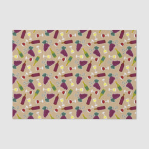 Papier Mousseline Motif d'amateur de vin