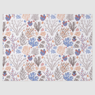 Papier Mousseline Motif d'animaux marins à l'aquarelle