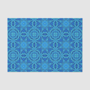Papier Mousseline Motif d'aquarelle Abstrait - Denim Blue