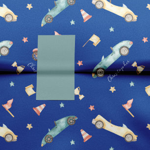Papier Mousseline Motif d'aquarelle de la voiture Little Boy Racing 