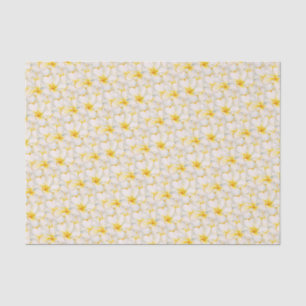 Papier Mousseline Motif d'aquarelle fleurie Frangipani
