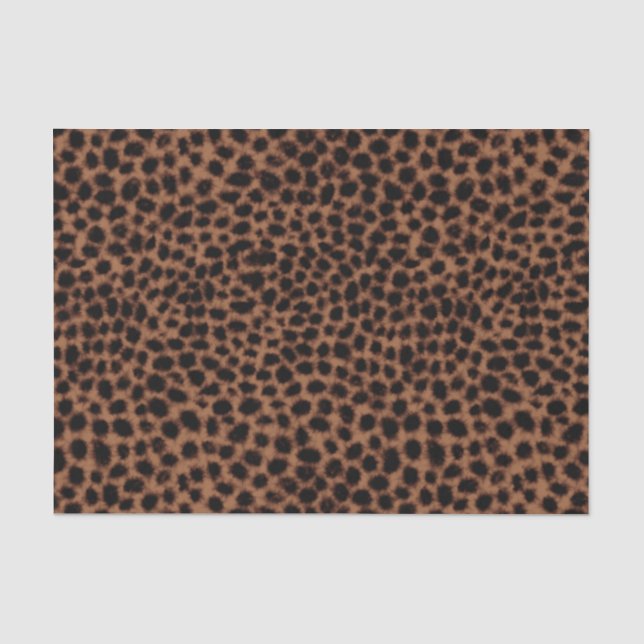 Papier Mousseline Motif d'aquarelle léopard (Recto)
