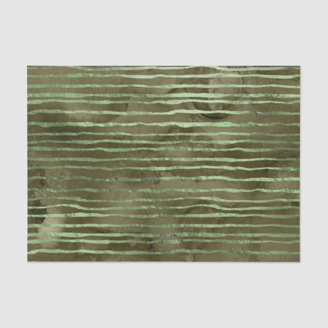 Papier Mousseline Motif d'aquarelle verte (Recto)