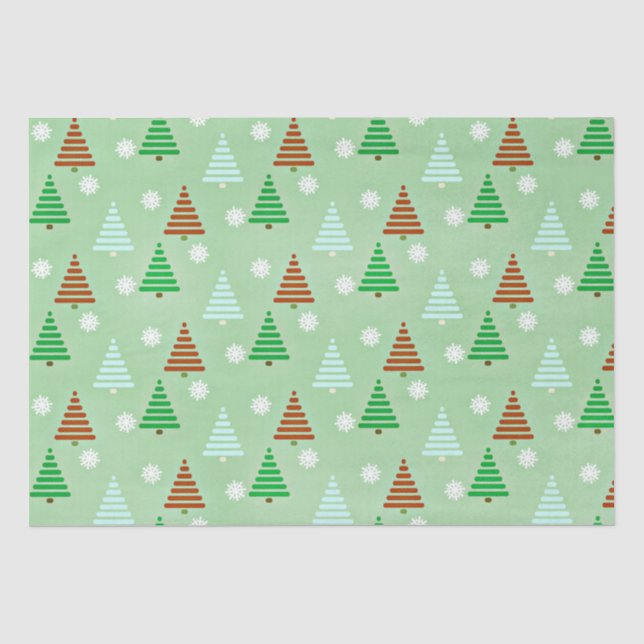 Papier Mousseline Motif d'arbre de Noël (Recto)