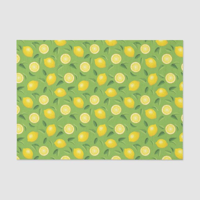 Papier Mousseline Motif d'arrière - plan de citrons (Recto)