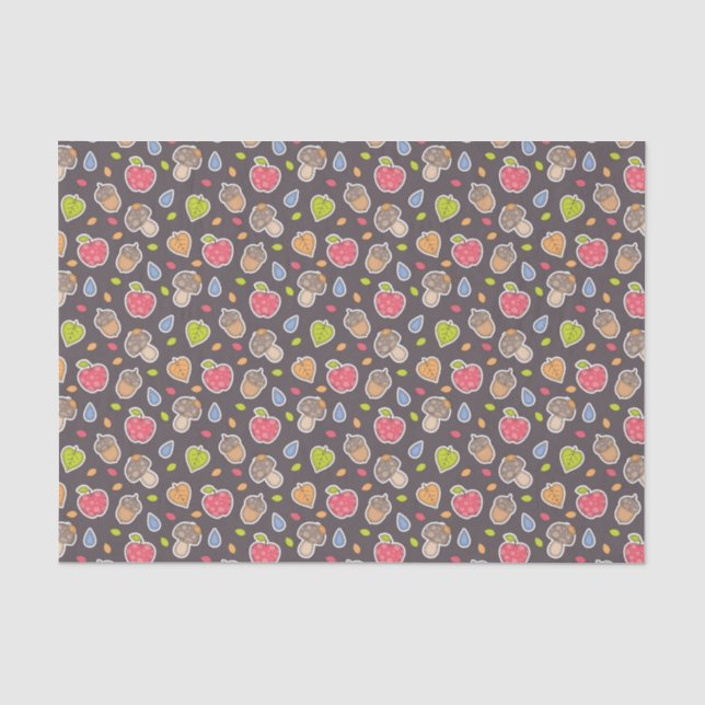 Papier Mousseline motif d'automne (Recto)