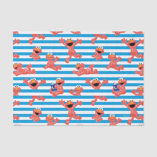 Papier Mousseline Motif de bande Crayon Elmo (Recto)