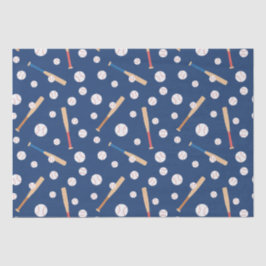 Papier Mousseline Motif de baseball et de bats
