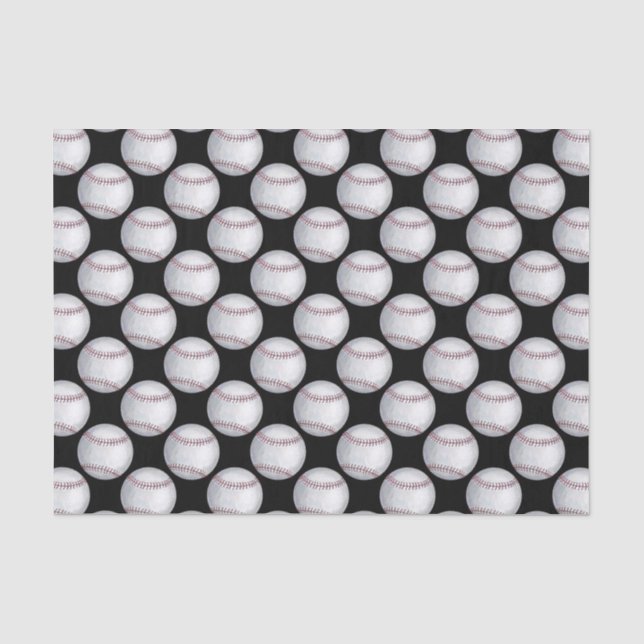 Papier Mousseline Motif de baseball peint (Recto)