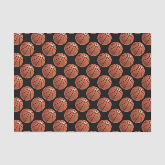 Papier Mousseline Motif de basket-ball peint (Recto)