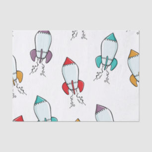Papier Mousseline Motif de bateau de Rocket de bande dessinée