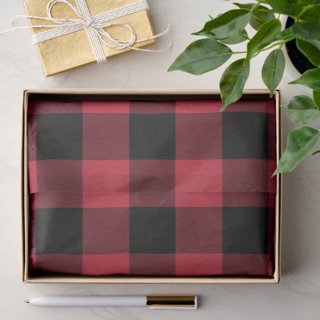 Papier Mousseline Motif de bison noir gras (Cadeau)