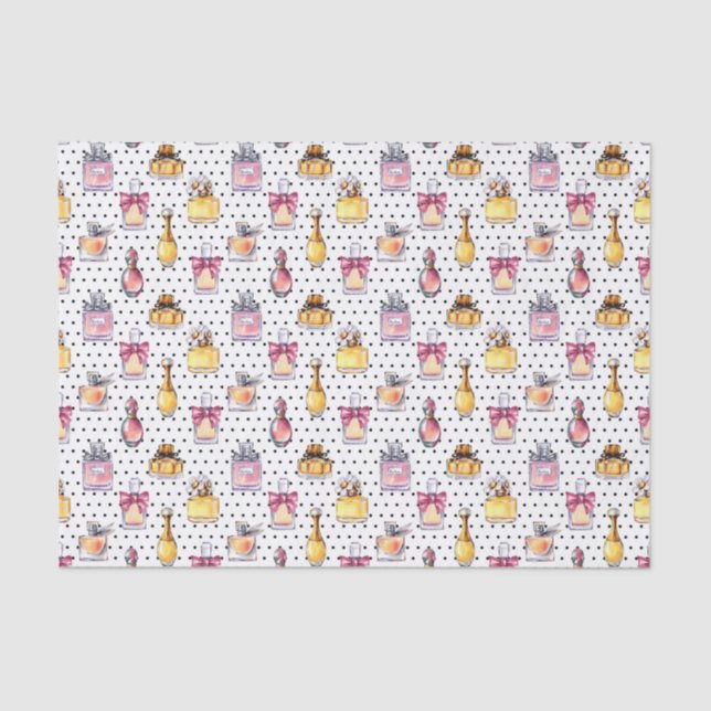 Papier Mousseline Motif de bouteille de Parfum (Recto)