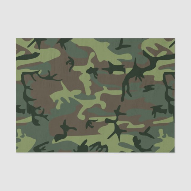 Papier Mousseline Motif de brun de vert de Camo de camouflage (Recto)