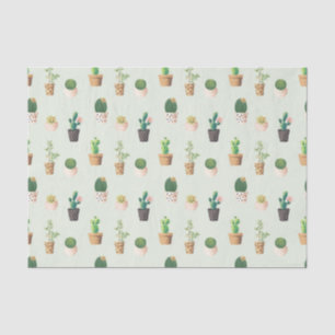 Papier Mousseline Motif de cactus - Plante grasse