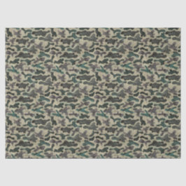 Papier Mousseline Motif de camouflage rustique aquarelle