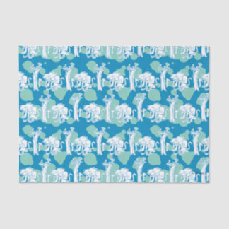 Papier Mousseline Motif de caractères bleu Weasel & Baboon