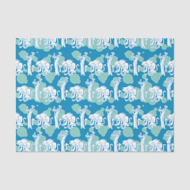 Papier Mousseline Motif de caractères bleu Weasel & Baboon (Recto)