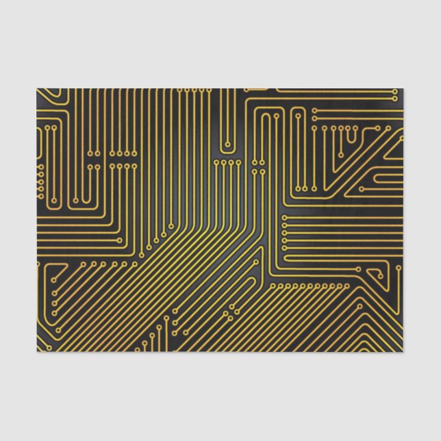 Papier Mousseline Motif de carte d'ordinateur (Recto)