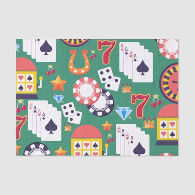 Papier Mousseline Motif de casino (Recto)