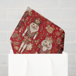 Papier Mousseline Motif de casse-noisettes rouges Noël