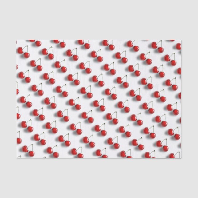 Papier Mousseline Motif de cerises vernis (Recto)
