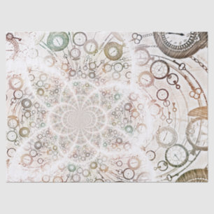 Papier Mousseline Motif de chaîne de pièce de temps