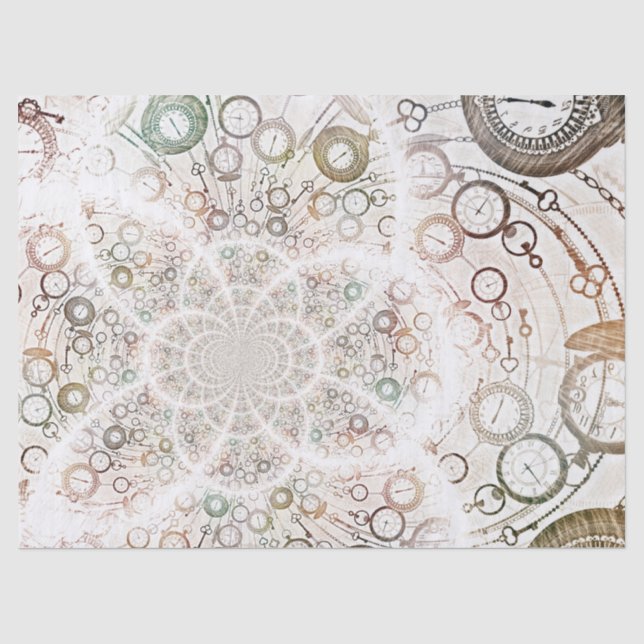 Papier Mousseline Motif de chaîne de pièce de temps (Recto)