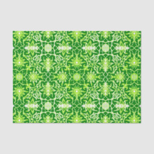 Papier Mousseline Motif de Chinois de Nouveau d'art - vert vert