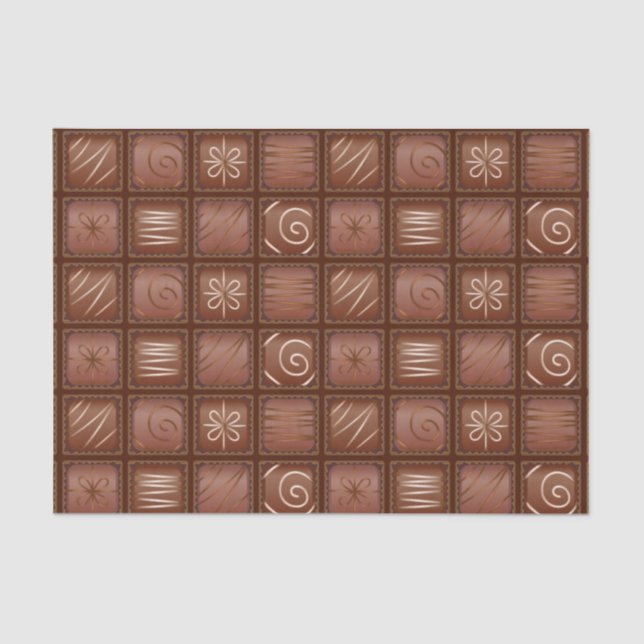 Papier Mousseline Motif de chocolat (Recto)