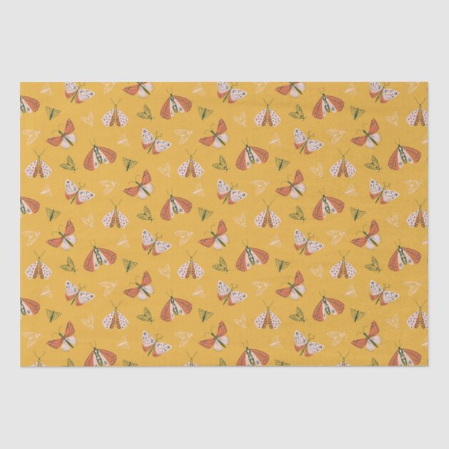 Papier Mousseline Motif de chou de lépi dessiné main (Recto)