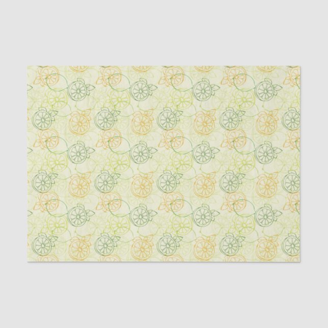 Papier Mousseline Motif de citron (Recto)