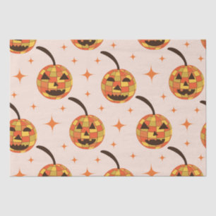 Papier Mousseline Motif de citrouilles de disco Groovy Halloween