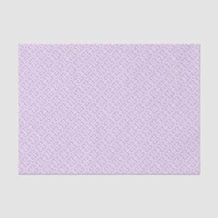 Papier Mousseline Motif de clé grecque Lavender