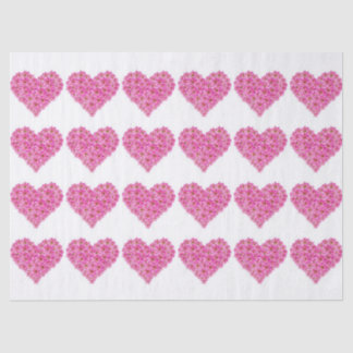 Papier Mousseline Motif de coeur de fleur