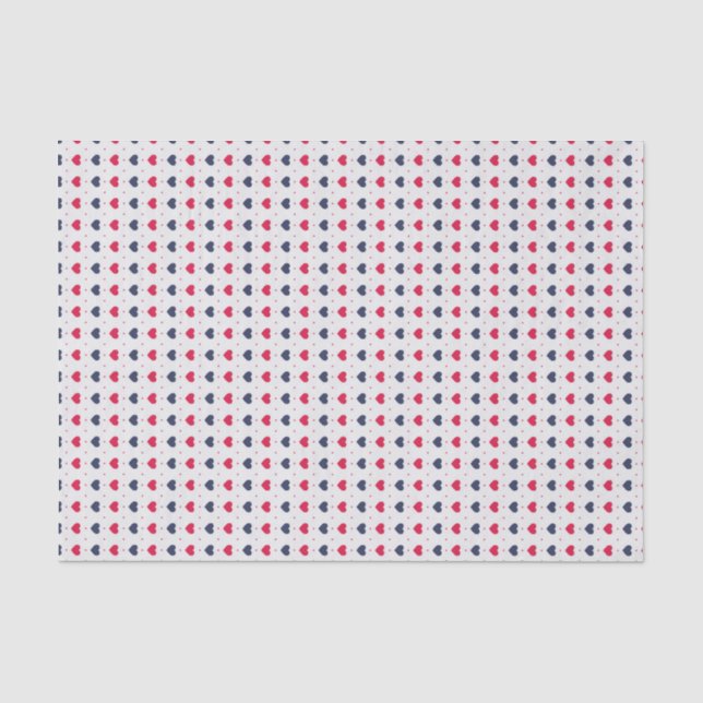 Papier Mousseline Motif de cœur mignon Amour doux Saint-Valentin (Recto)