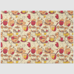 Papier Mousseline Motif de collage à l'éphémère no 3 Affogato