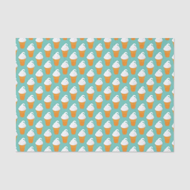 Papier Mousseline Motif de cône de glace à la vanille (Recto)