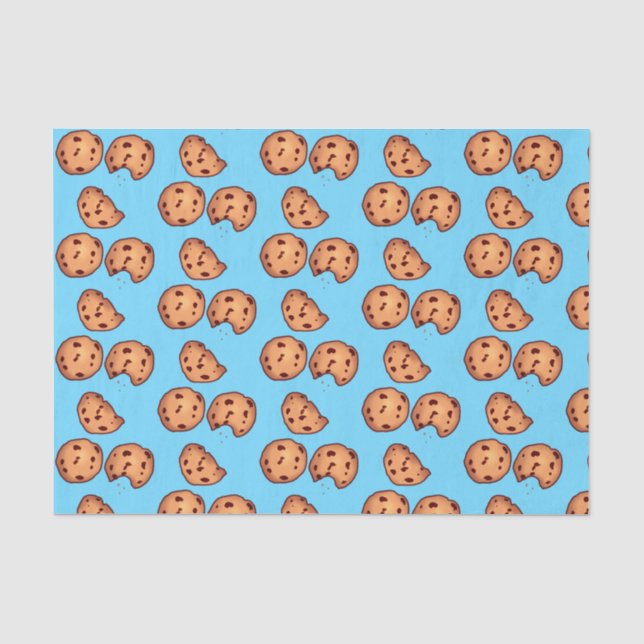 Papier Mousseline Motif de cookies à puces de chocolat (Recto)