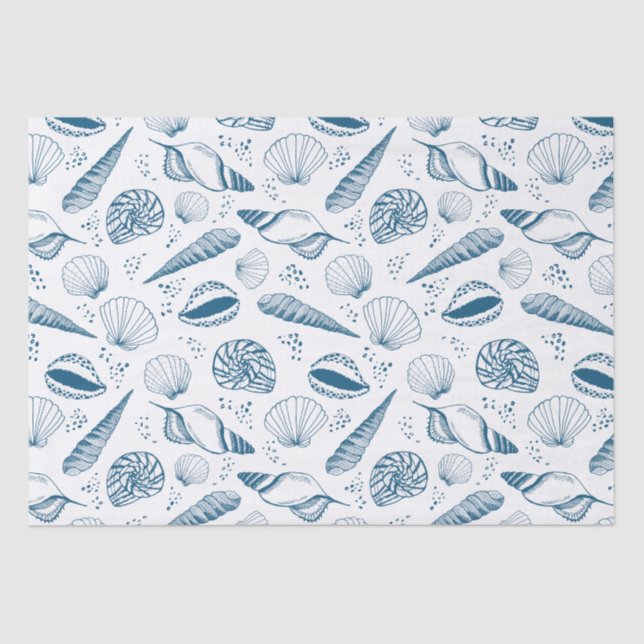 Papier Mousseline Motif de coque de mer (Recto)